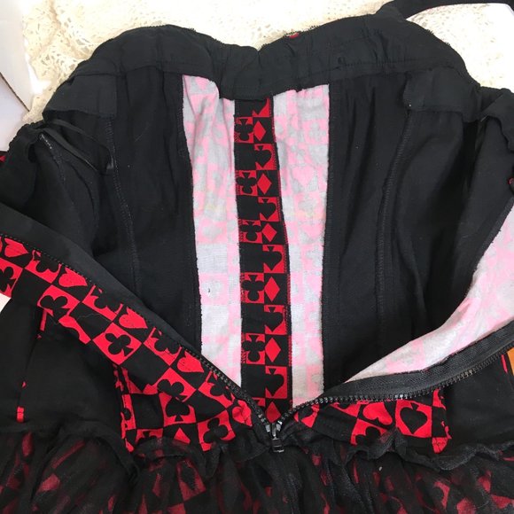 TRIPP NYC Y2K VTG Goth Corset Dress Layered Tutu Skirt LRG - Picture 9 of 16
